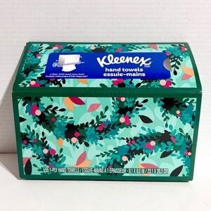 Kleenex Christmas Holiday Theme Hand Paper Towels 55 Count 1 Ply Box Wreath NEW